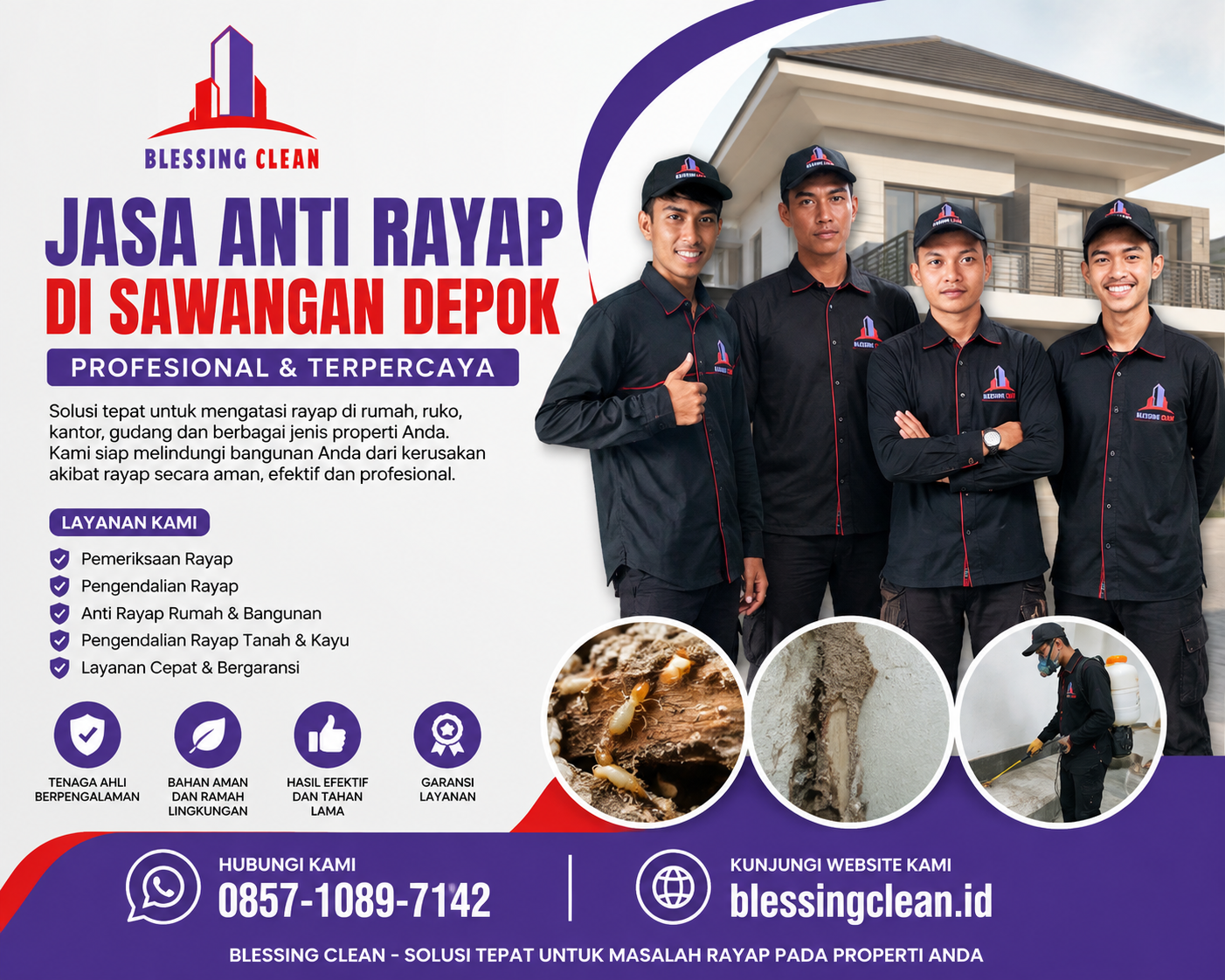 Jasa Anti Rayap di Sawangan Depok - Blessing Clean