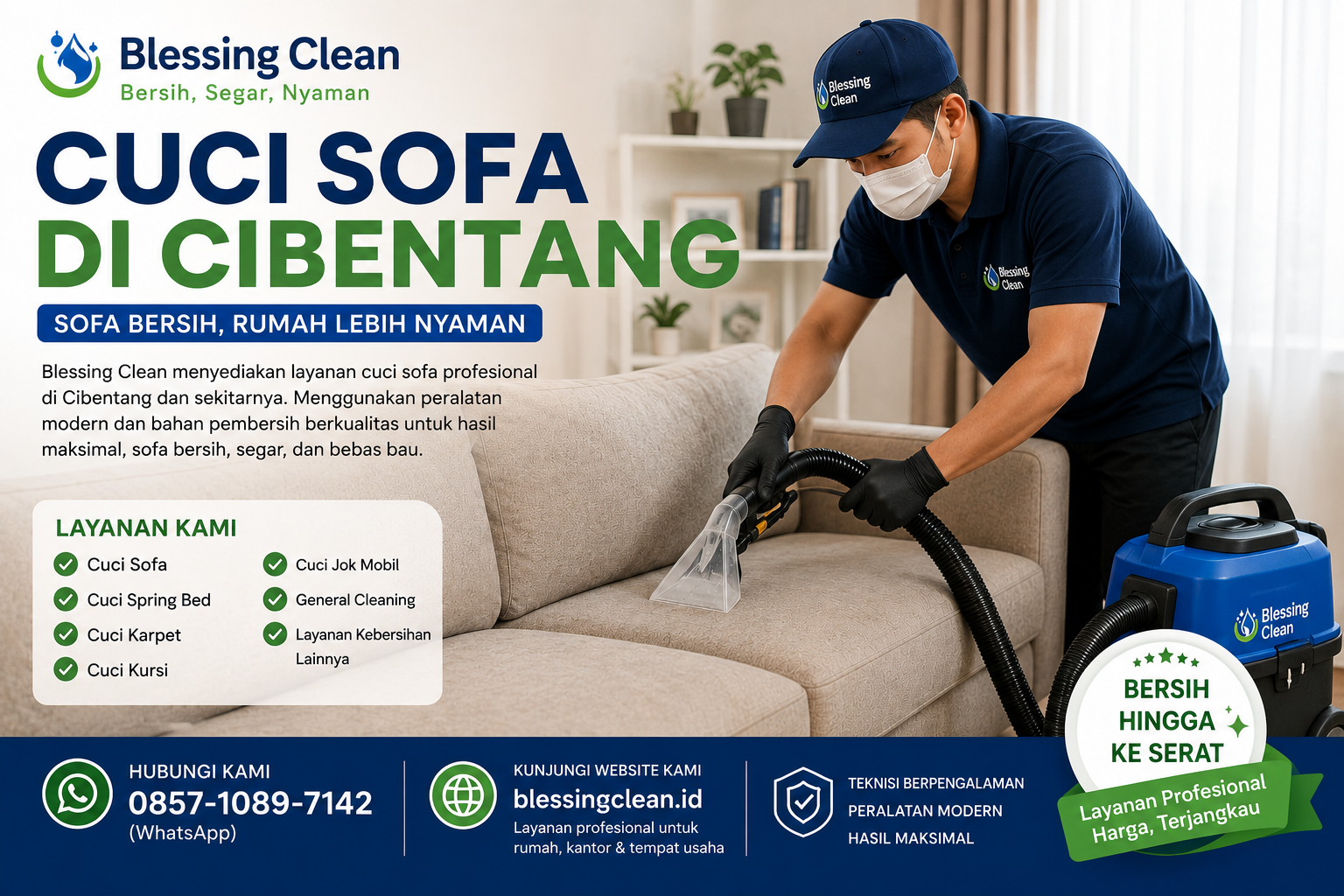 jasa cuci sofa Cibentang