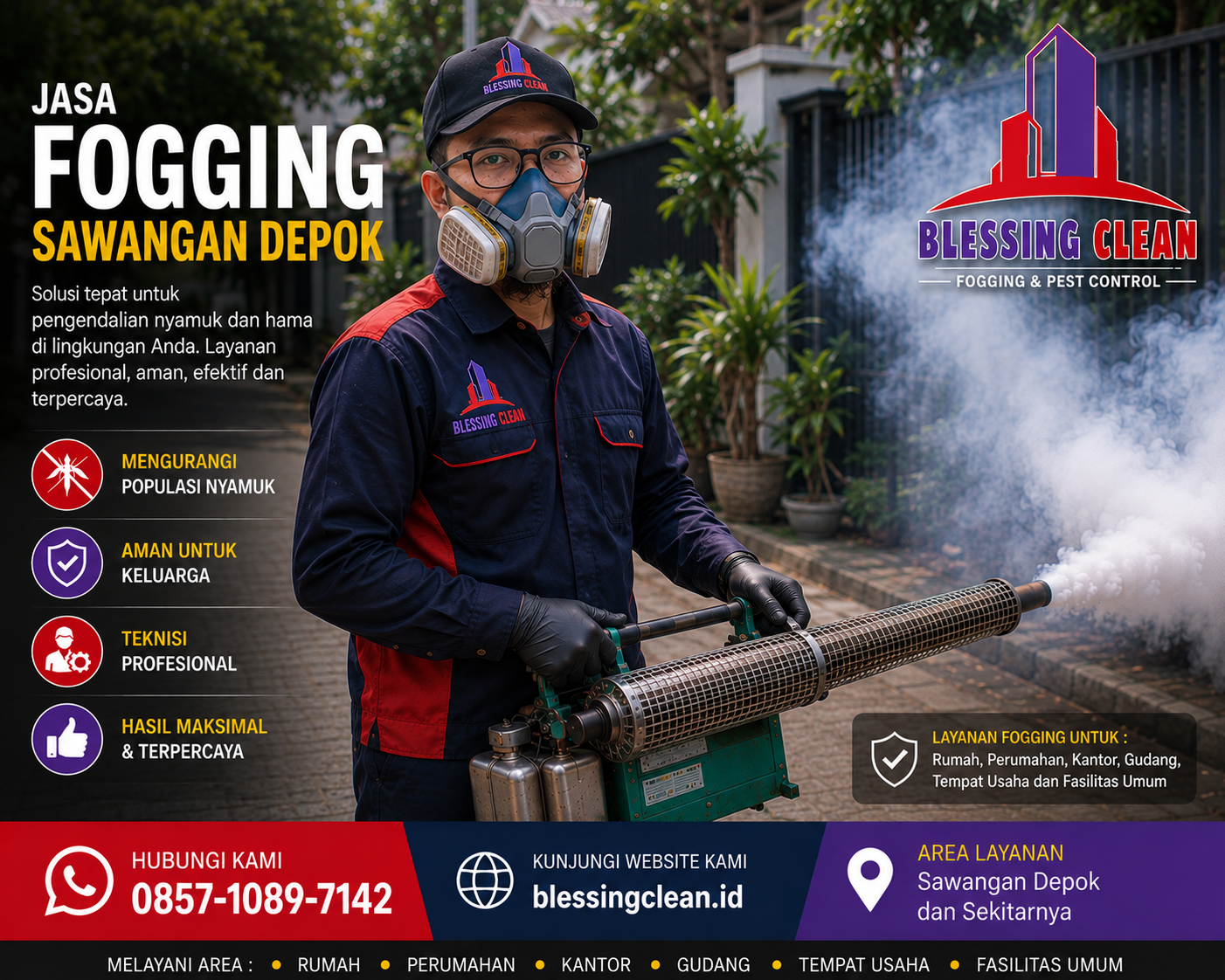 Jasa Fogging Sawangan Depok Blessing Clean